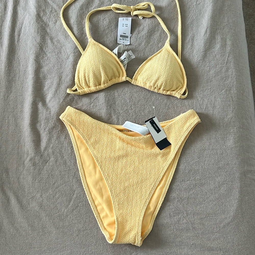 Pale soft yellow bikini